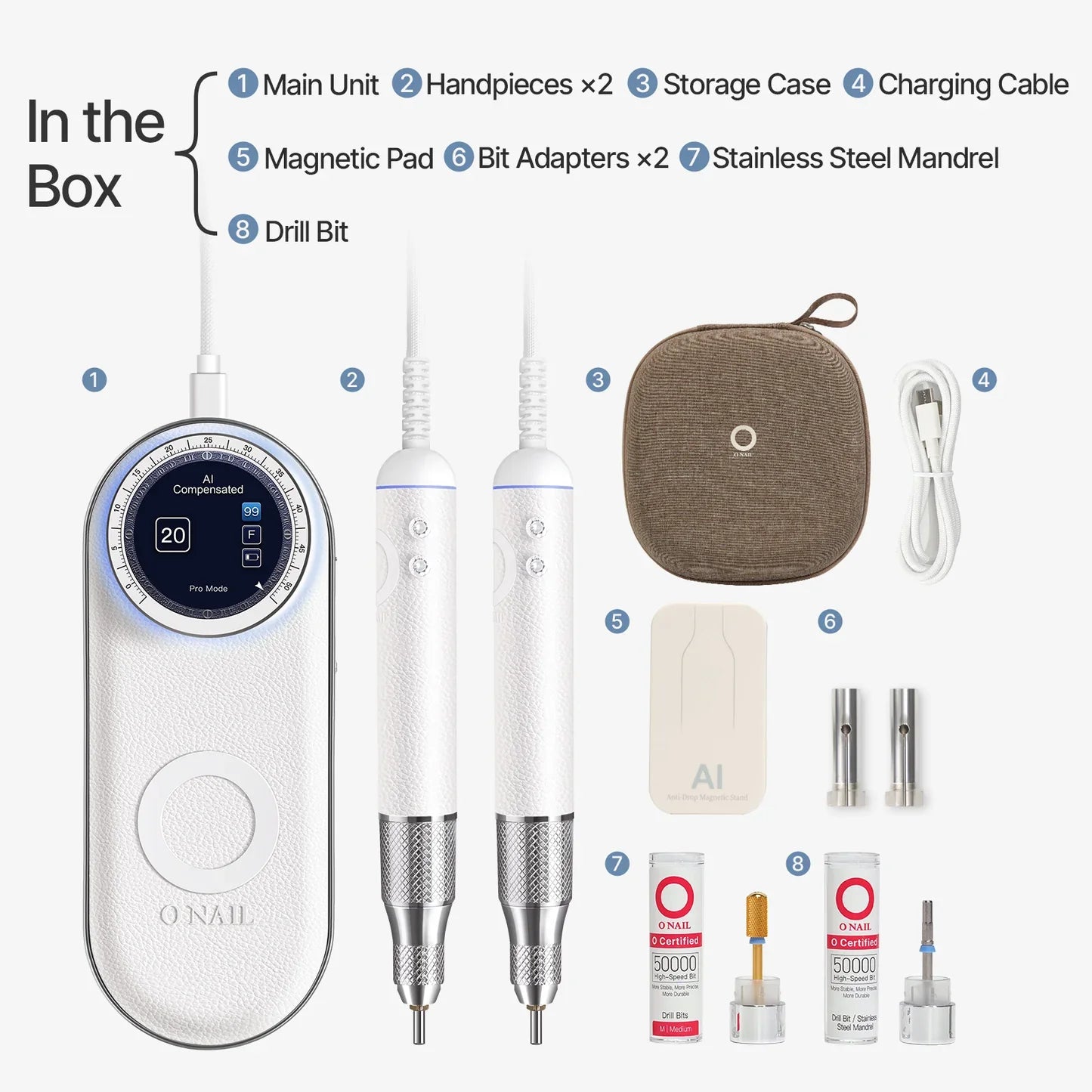 O NAIL AI Precision Nail Drill