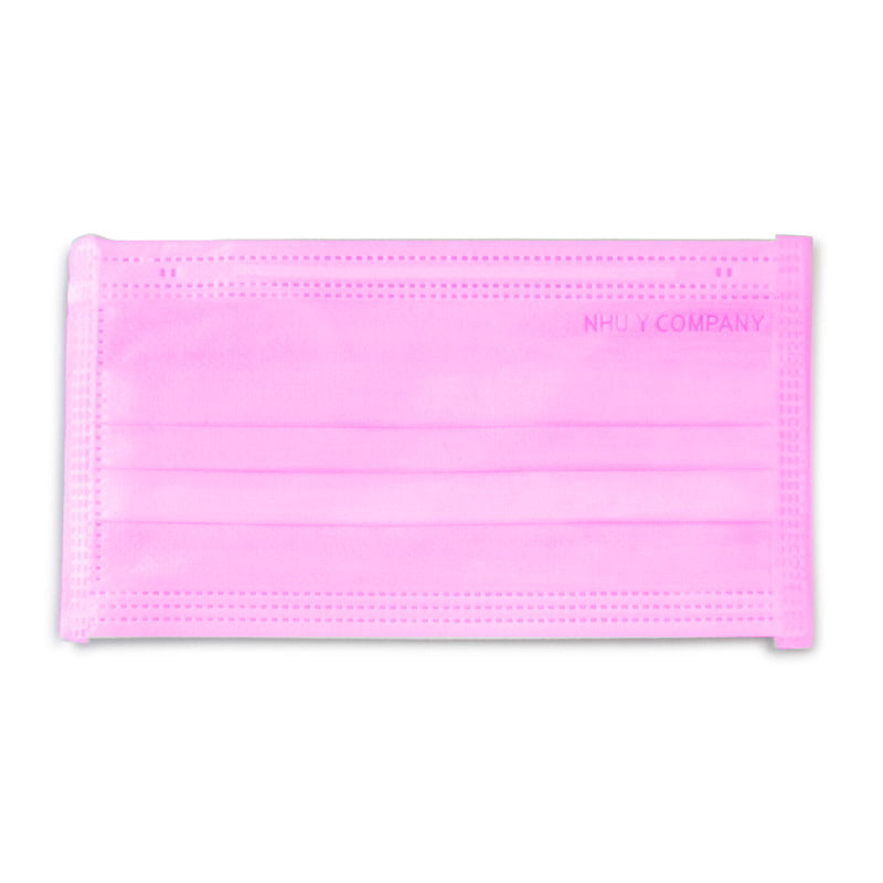 Face Mask 3 Layers Pink 65pcs