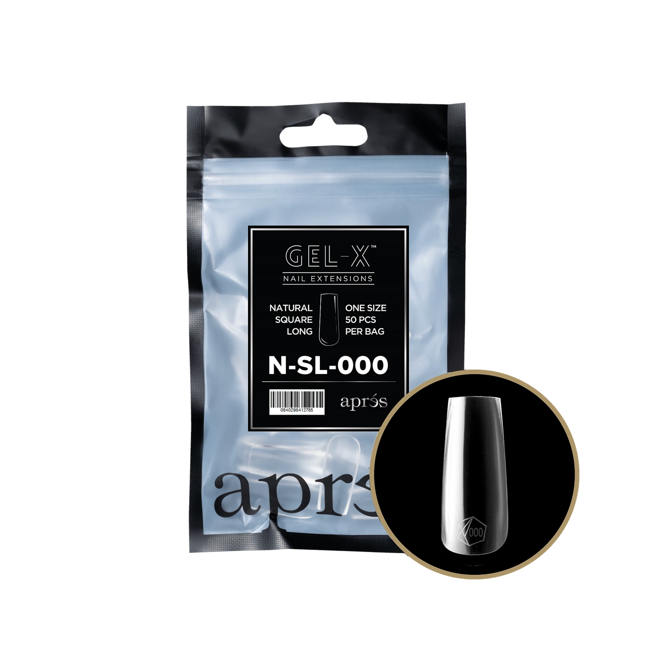 Gel-X® Natural Square Long Refill Bag-000 (50pcs)