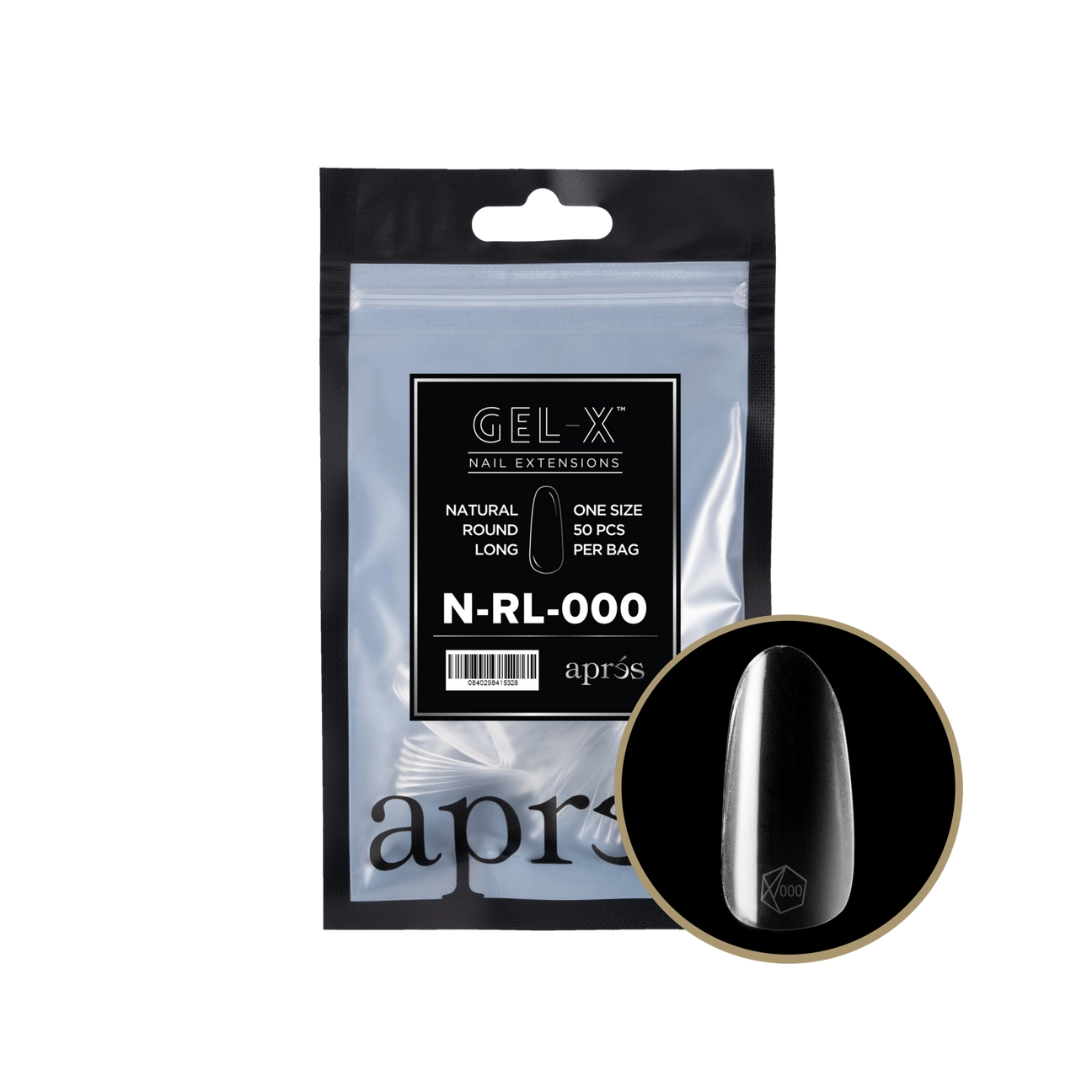 Gel-X® Natural Round Long Refill Bag-000 (50pcs)