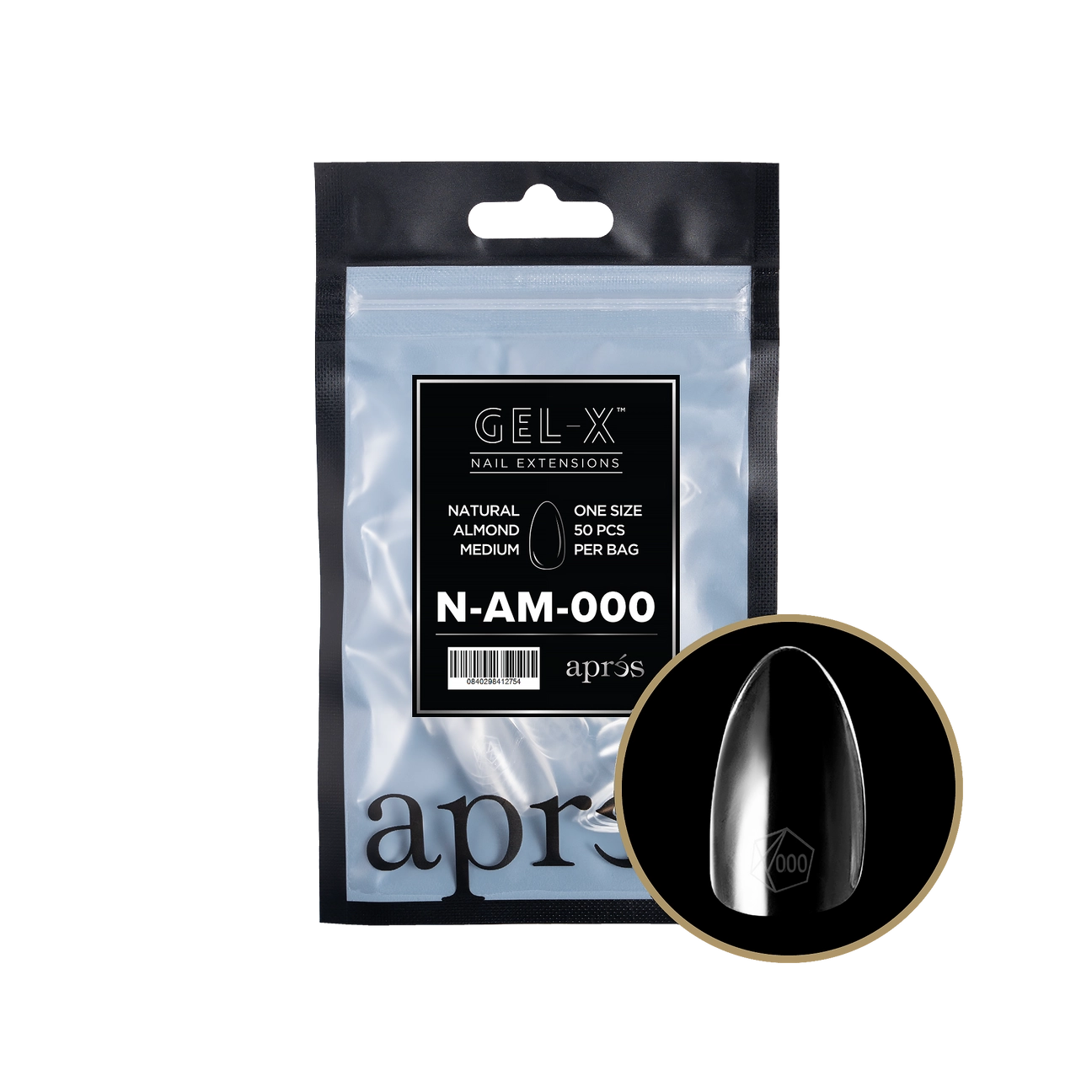 Gel-X® Natural Almond Medium Refill Bag-000 (50pcs)