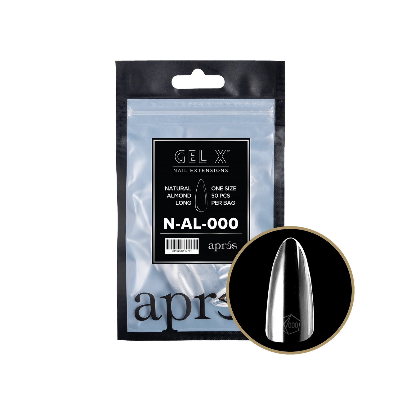 Gel-X® Natural Almond Long Refill Bag-000 (50pcs)