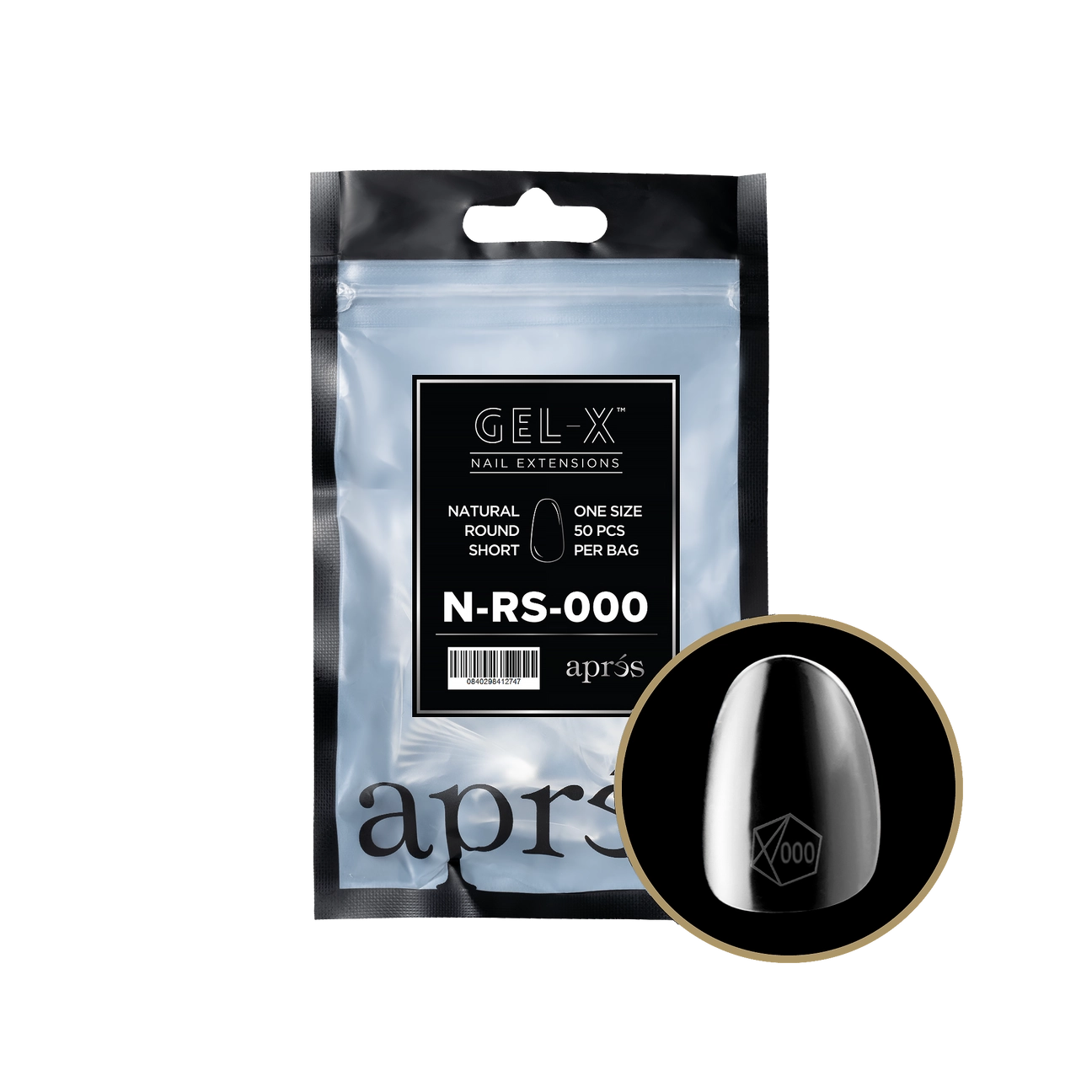 Gel-X® Natural Round Short Refill Bag-000 (50pcs)