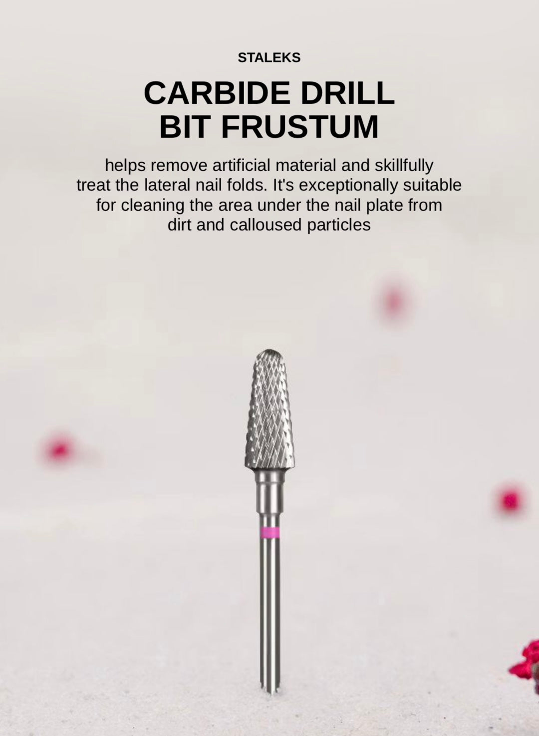 Staleks Carbide nail drill bit "frustum" blue, 6 mm