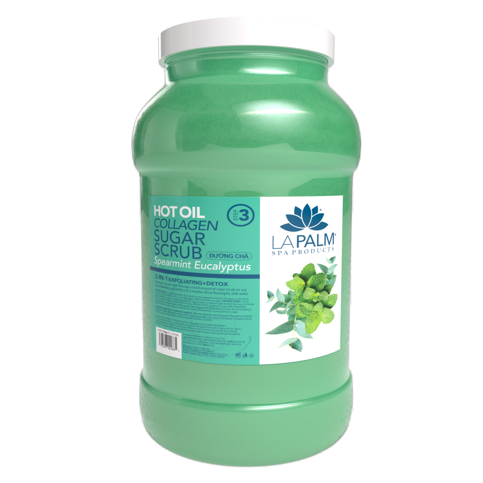 LA PALM Hot Oil Sugar Scrub Honey Pearl 1 gal