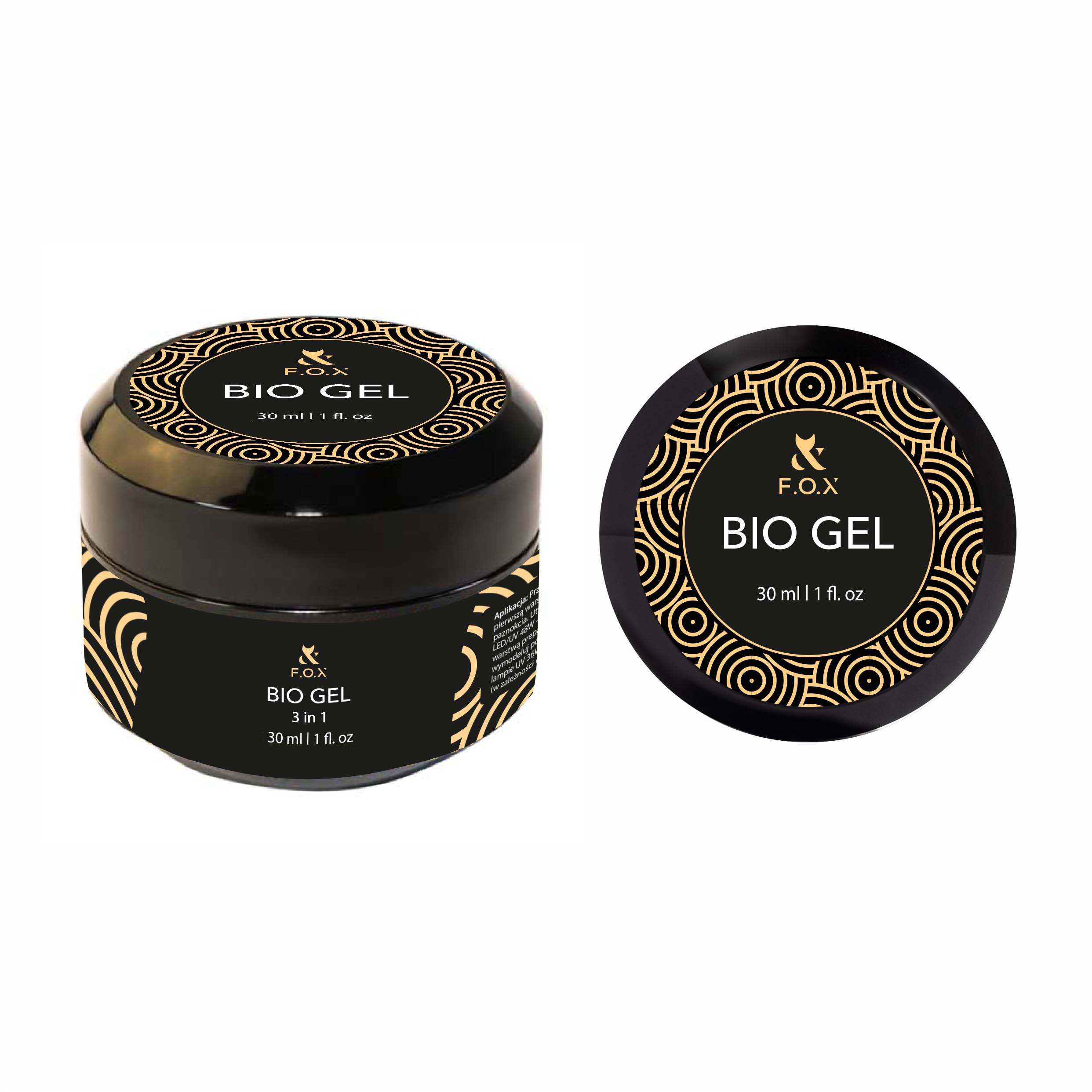 F.O.X Bio gel 3 in 1 Base/Top/Builder, 30 ml