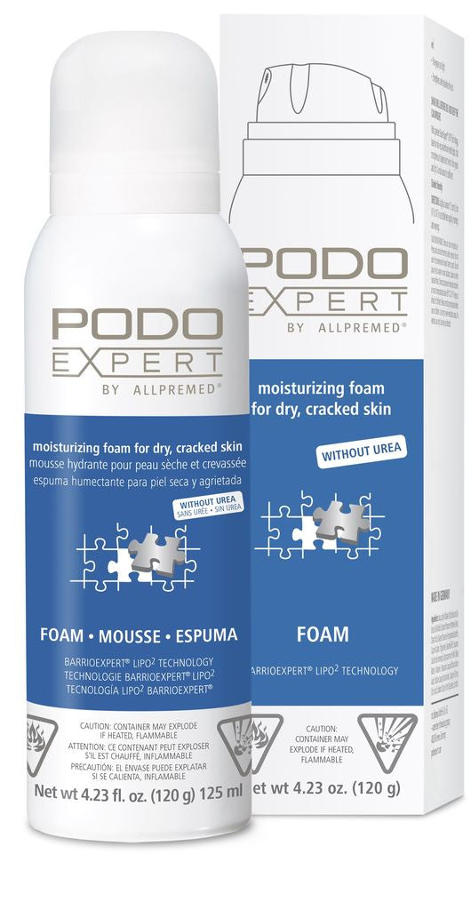 Podoexpert Foam by Allpremed® for Dry to Cracked Skin (without Urea) 125ml