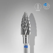 Staleks Carbide nail drill bit "pine cone" blue, 6 mm
