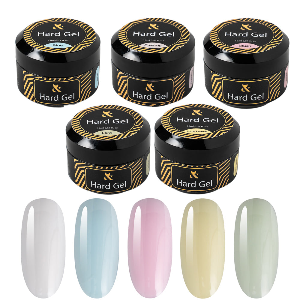 F.O.X New Hard Gel Color Set 2.0 of 5 (15 ml)