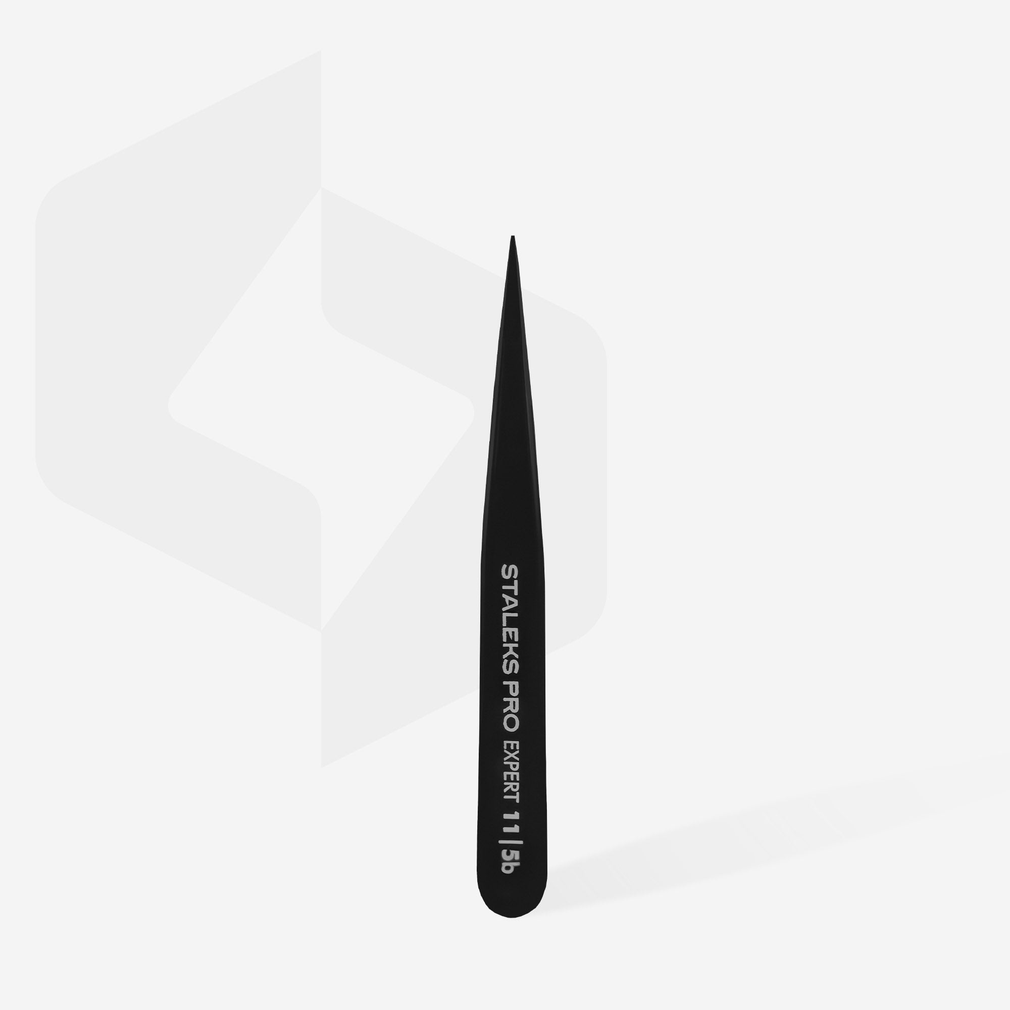 Staleks Eyebrow tweezers EXPERT 11 Type 5 Black (point)