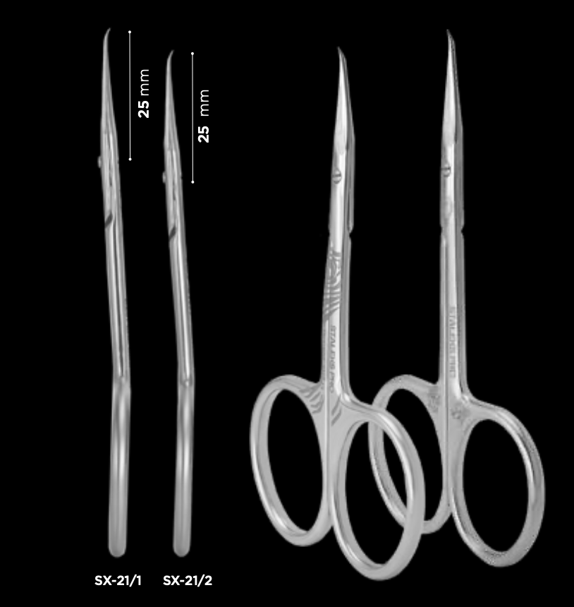 Staleks Professional cuticle scissors with hook EXCLUSIVE 21 TYPE 2 (magnolia) - F.O.X Nails USA