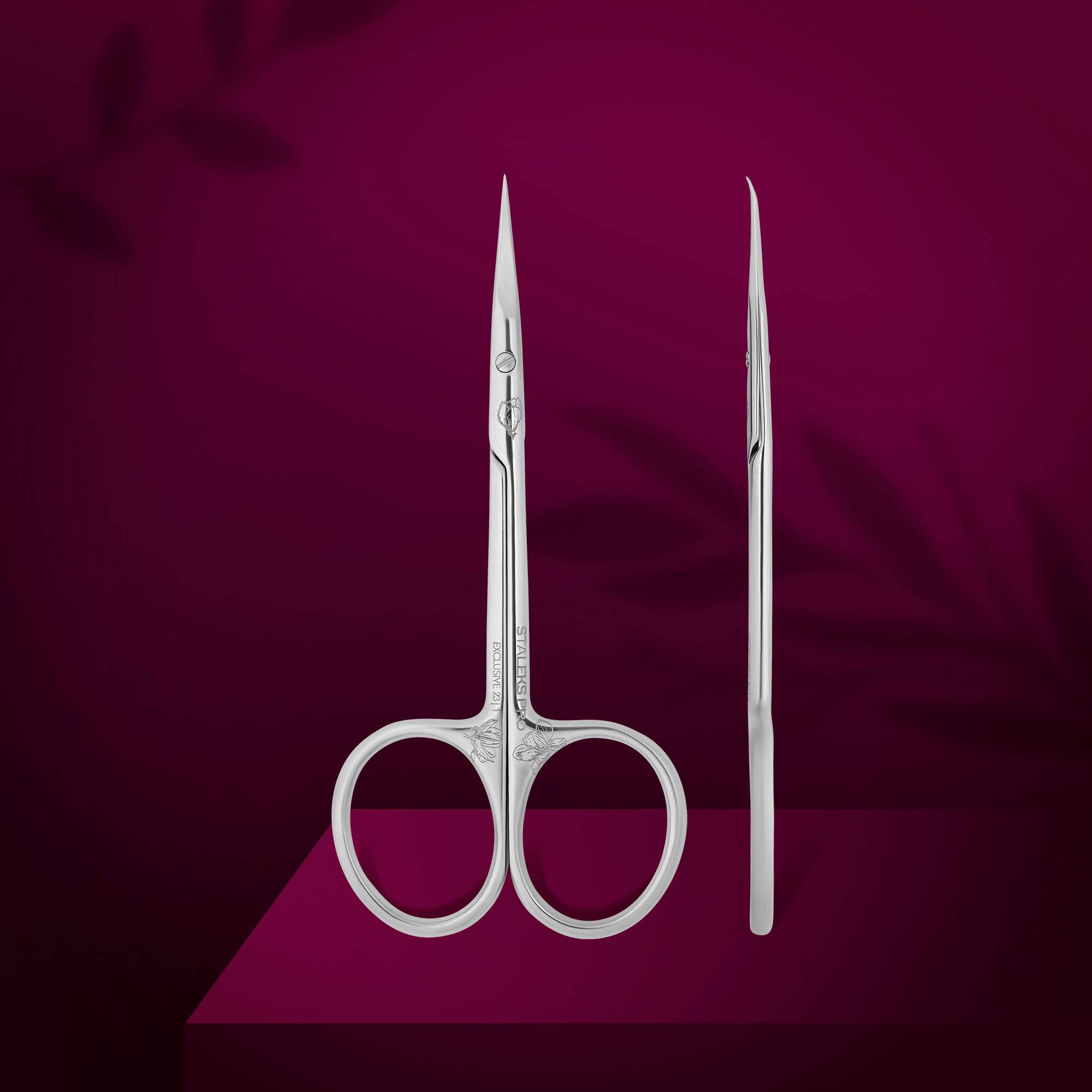 Staleks Professional cuticle scissors with hook EXCLUSIVE 23 TYPE 1 (magnolia) - F.O.X Nails USA