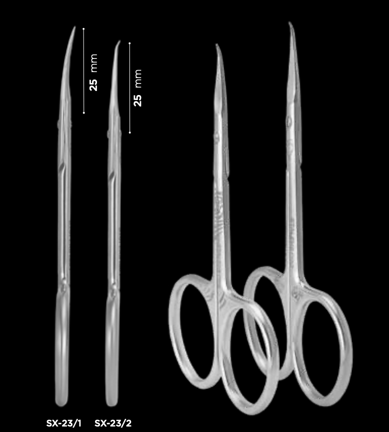 Staleks Professional cuticle scissors with hook EXCLUSIVE 23 TYPE 1 (magnolia) - F.O.X Nails USA