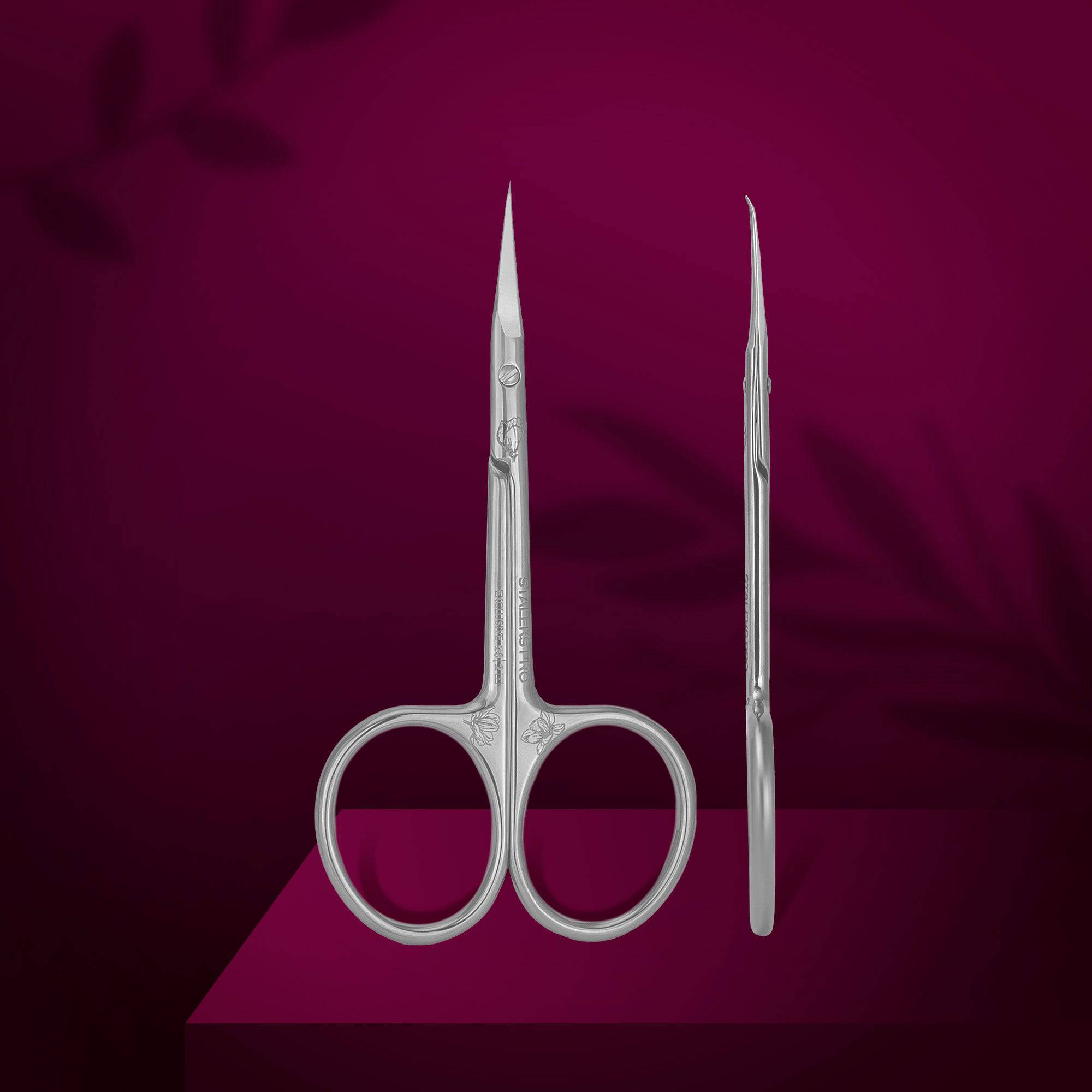 Staleks Professional cuticle scissors with hook EXCLUSIVE 23 TYPE 2 (magnolia) - F.O.X Nails USA