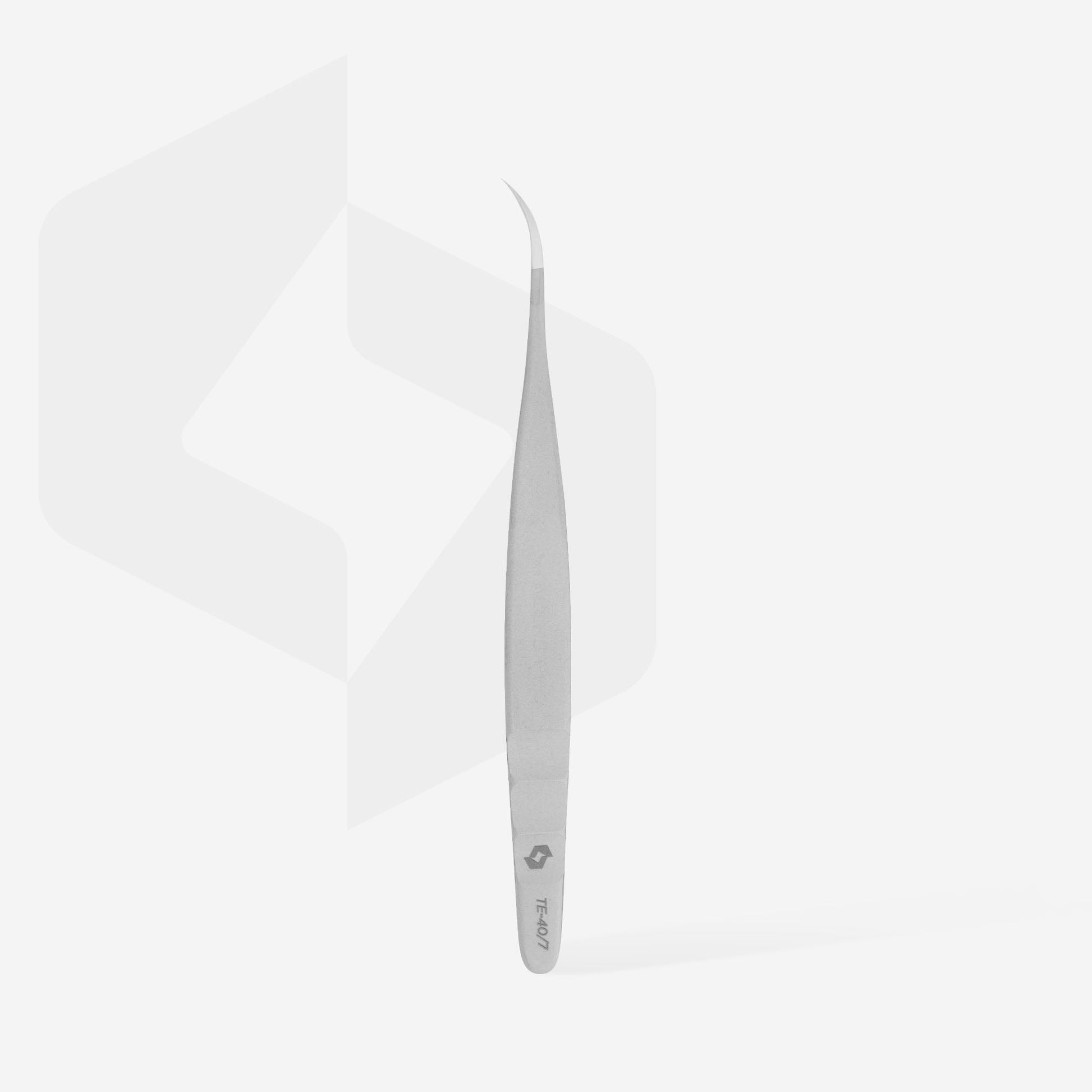 Staleks Professional eyelash tweezers EXPERT 40 TYPE 7 (curved) - F.O.X Nails USA