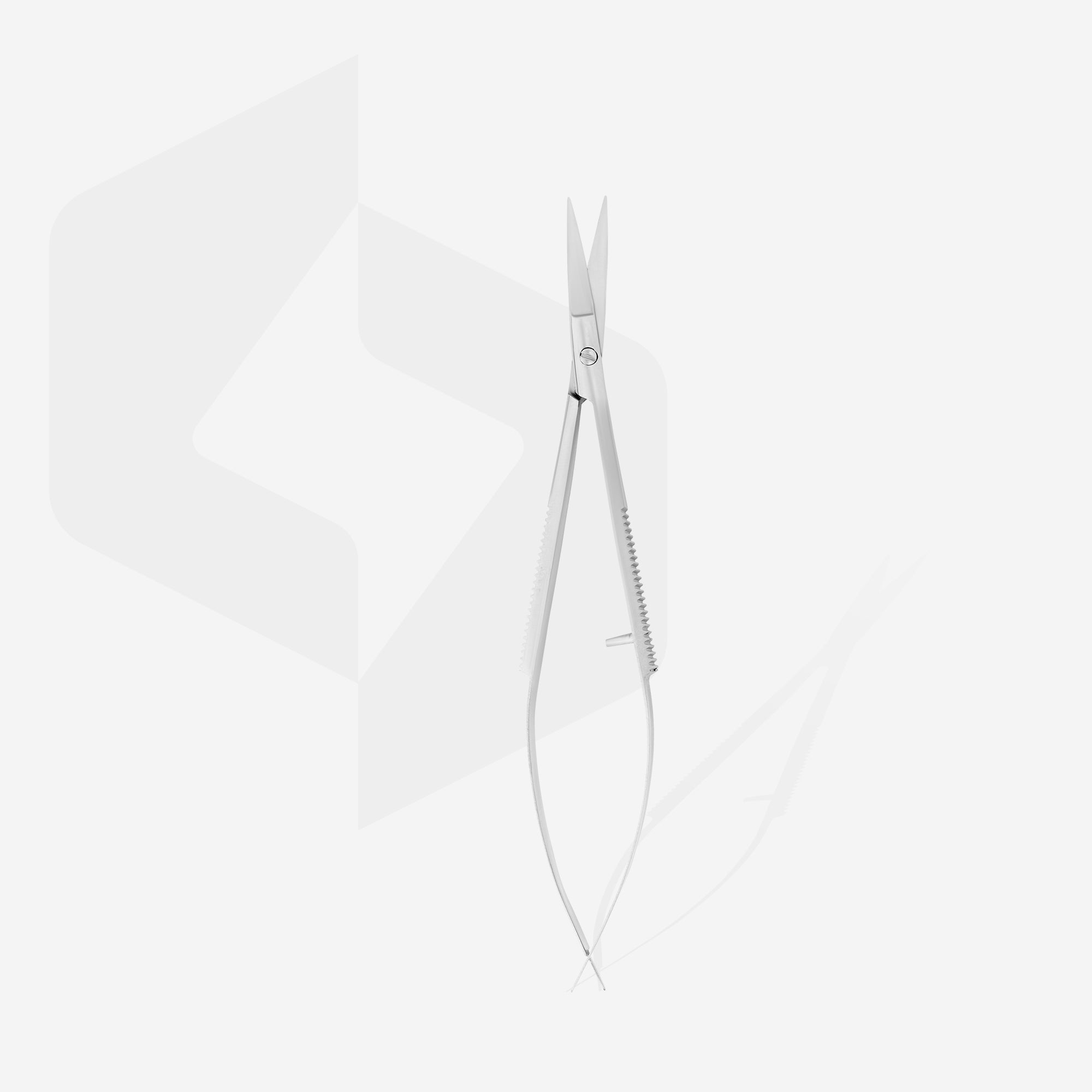 Staleks Professional micro scissors for eyebrows modeling EXPERT 90 Type 2 - F.O.X Nails USA