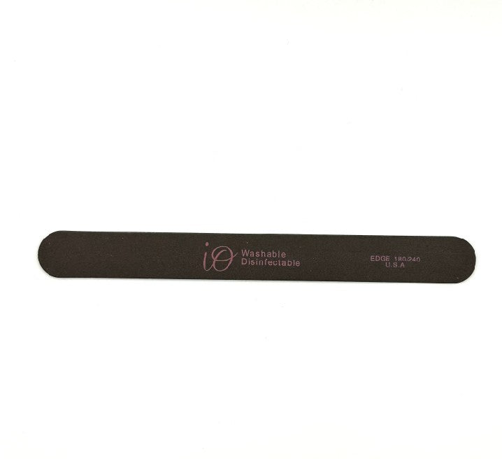 iO Slim Nail File 180/240 Grit – Washable & Disinfectable – Brown