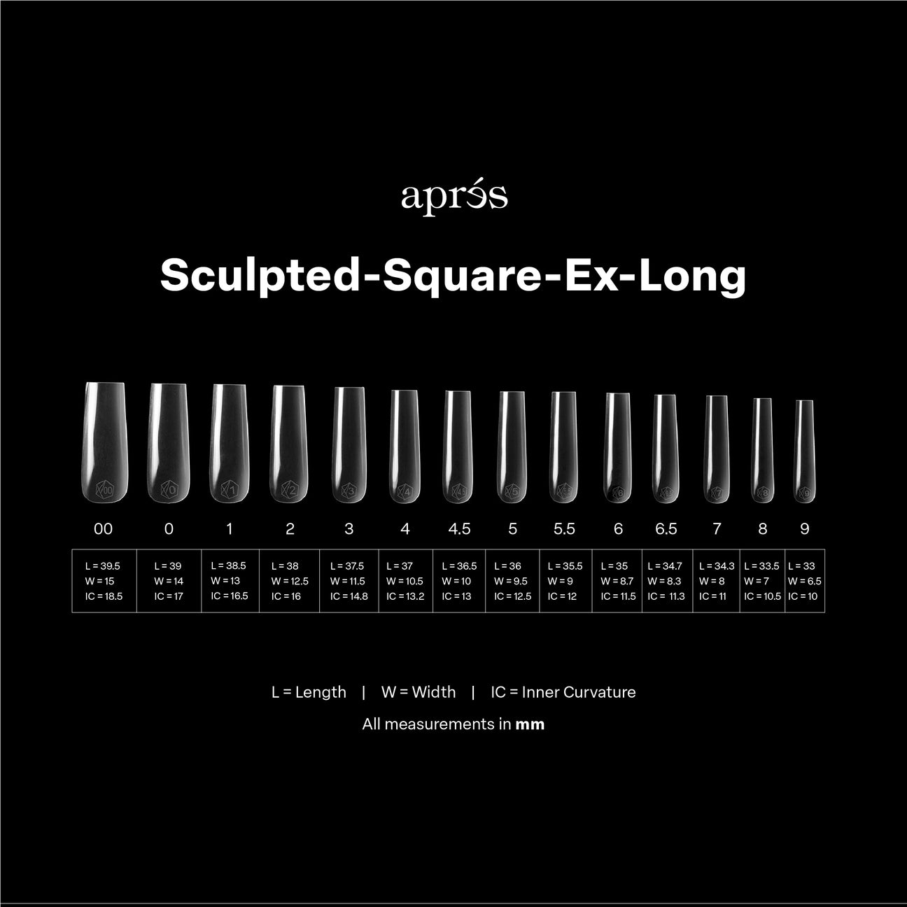 Gel-X® Sculpted Square Extra Long Nail Tips – Mini Box (210pcs)