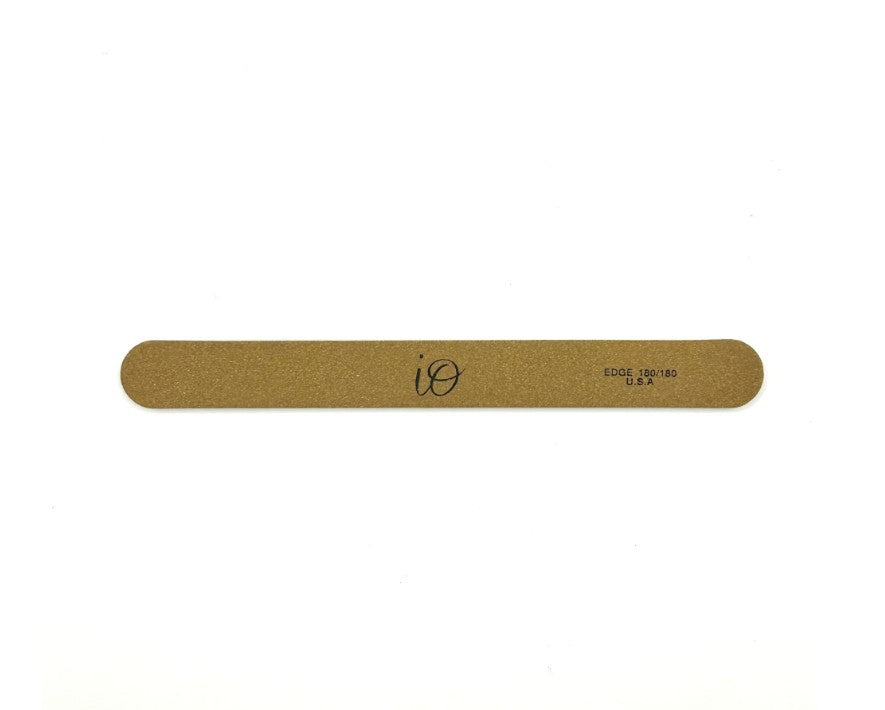 iO Straight Nail File 180/180 Grit – Washable & Disinfectable – Brown