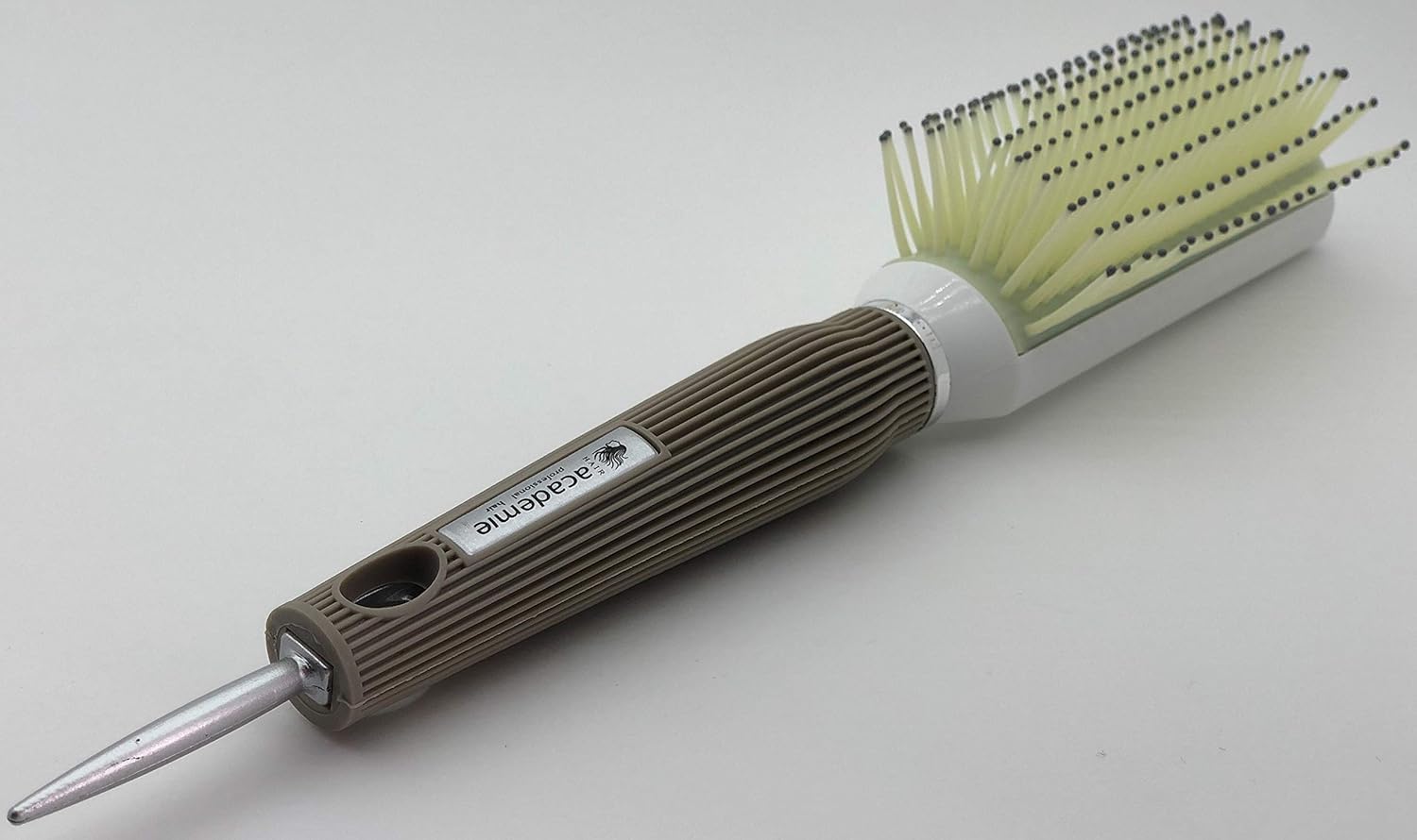 BEAUTY GARDEN Plastic + Antystatic Thermal Hair Brush whith Retractable Sectioning Pick