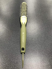 Thermal Round Hair Brush with Retractable Sectioning Pick – Olive Green – Professional Styling Tool for Hair Blow Drying & Sectioning