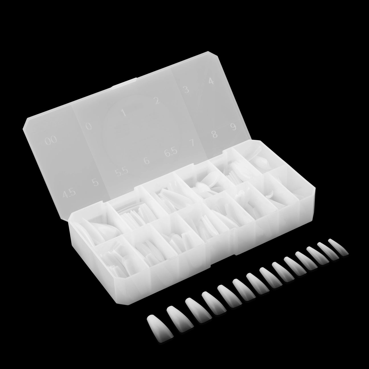 Ombré Gel-X® Sculpted Coffin Long Tip Box – 210pcs
