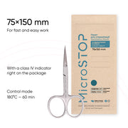 MicroSTOP ECO Sterilization Pouches 75×150 mm (100 pcs) – Class IV