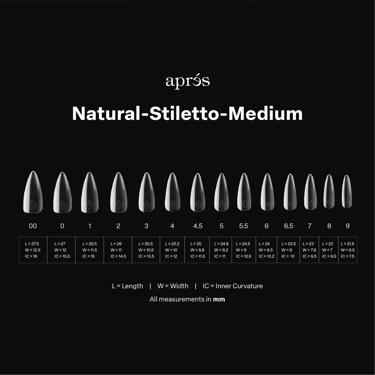 Gel-X® Natural Stiletto Medium Nail Tips – Mini Box (280pcs)
