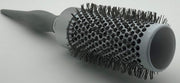 Round Hair Brush – Large 43 mm Barrel – Ceramic-Coated Blow-Dry Brush with Soft Handle – Vented Bristles – Lightweight – Grey