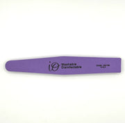 iO Professional Nail File 100/180 Grit – Washable & Disinfectable Curved Emery Board, Purple