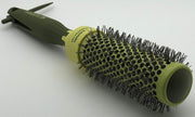 Thermal Round Hair Brush with Retractable Sectioning Pick (Medium 33mm, Dark Green)