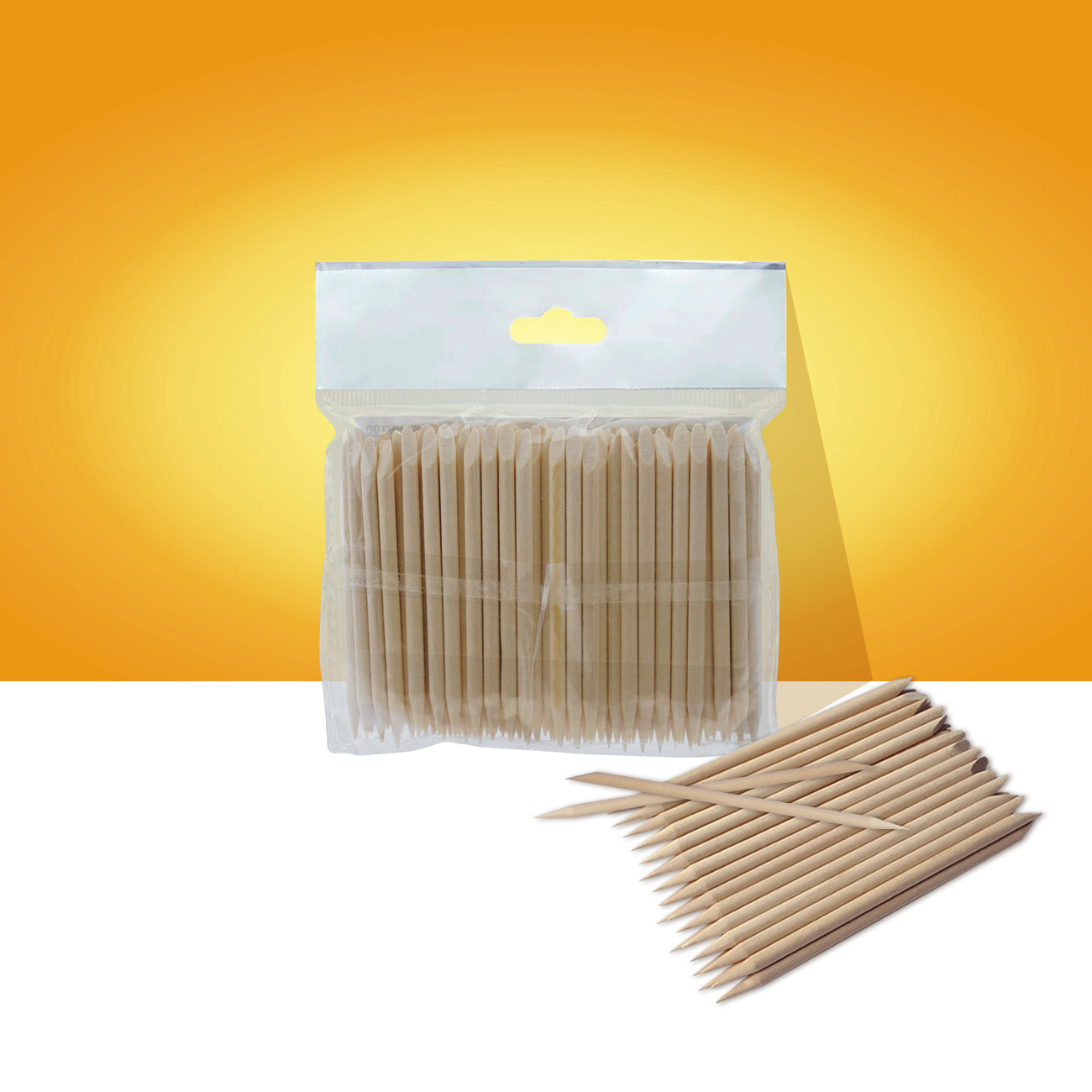 Orange stick EXPERT wooden 75 mm (100 pcs)
