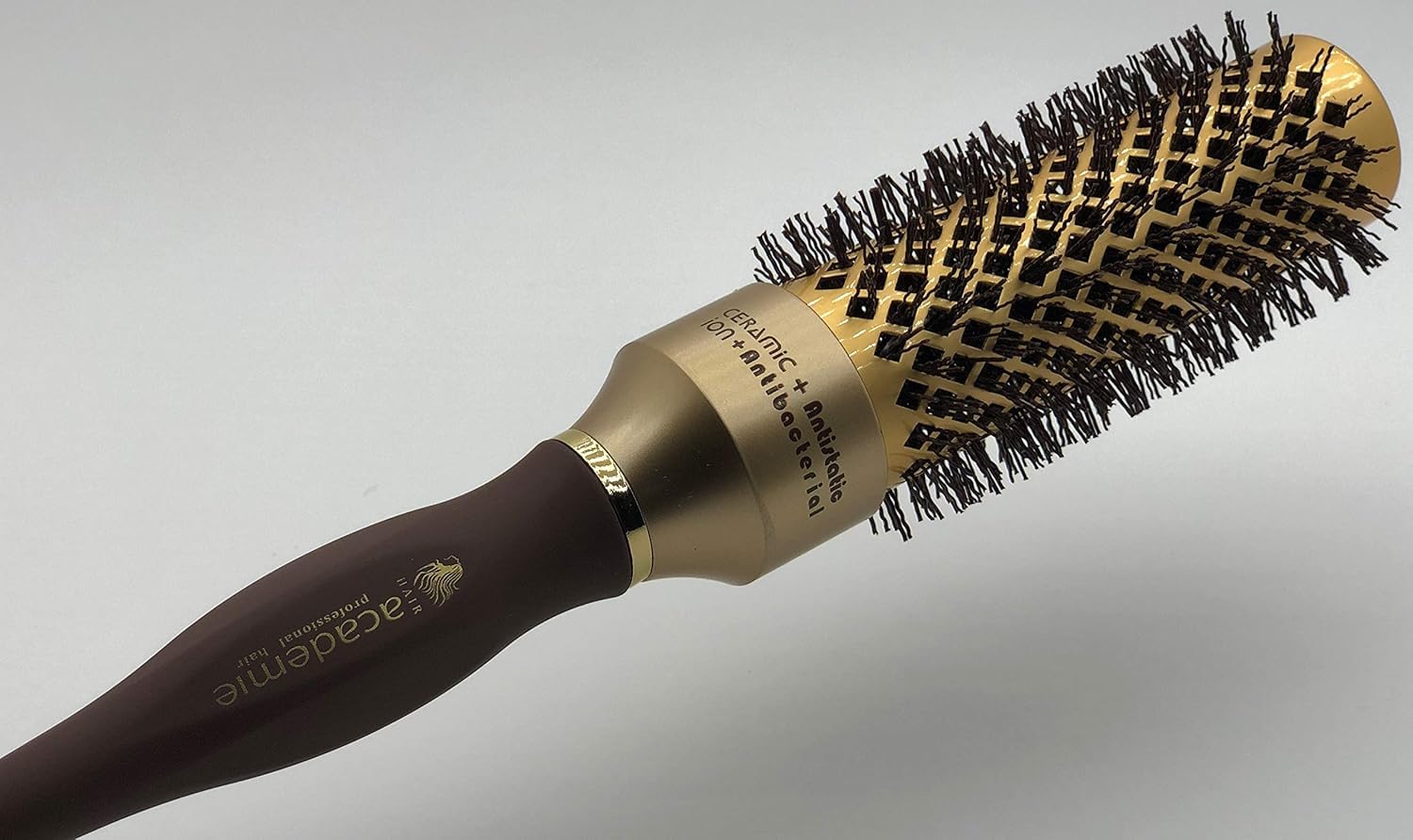 Medium Round Hair Brush 33mm – Gold Blow Dry Styling Brush for Medium-Length Hair
