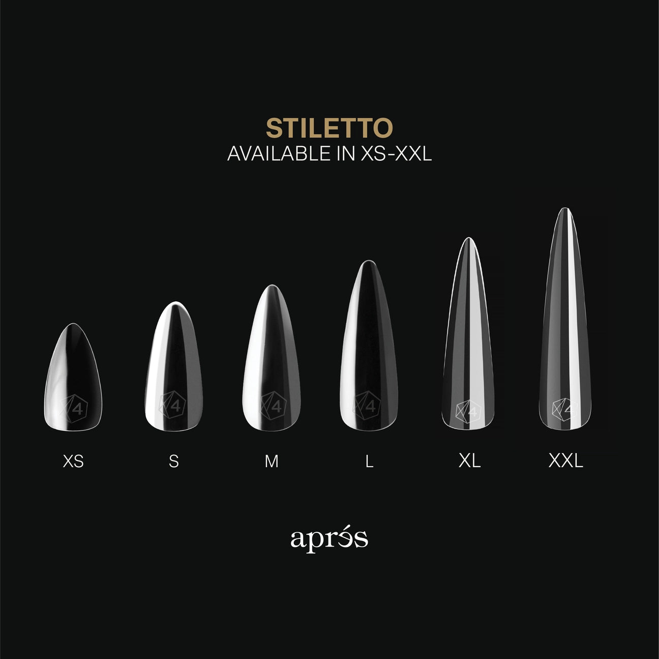 Gel-X® Sculpted Stiletto Medium Nail Tips – Mini Box (280pcs)