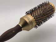 Round Hair Brush – Large 43mm Gold Barrel – Professional Styling Brush for Blow Drying & Volume