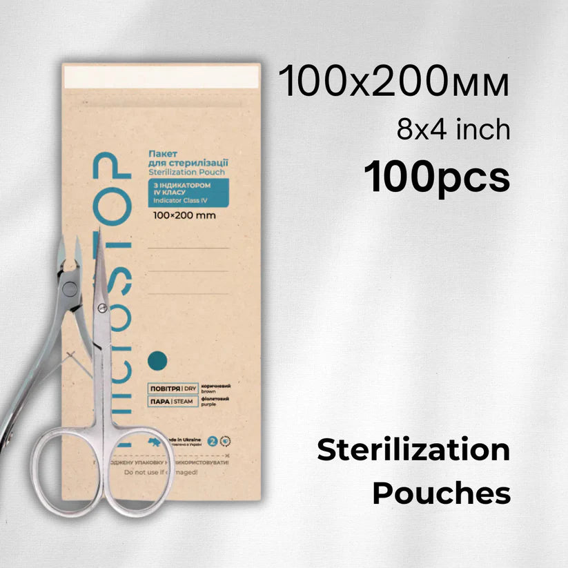 MicroSTOP ECO Sterilization Pouches 100×200 mm (100 pcs)