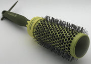 Thermal Round Hair Brush with Retractable Sectioning Pick (Large 43mm, Dark Green)