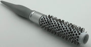 Round Hair Brush – X-Small 20 mm Barrel – Ceramic-Coated Mini Styling Brush – Vented Bristles & Soft Handle – Lightweight – Grey