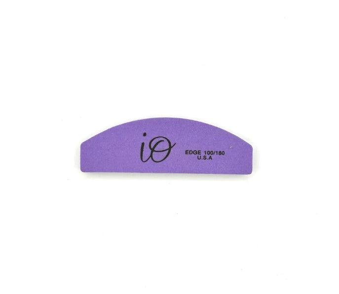 iO Mini Half-Moon Nail File 100/180 Grit – Compact Washable & Disinfectable – PurpleiO