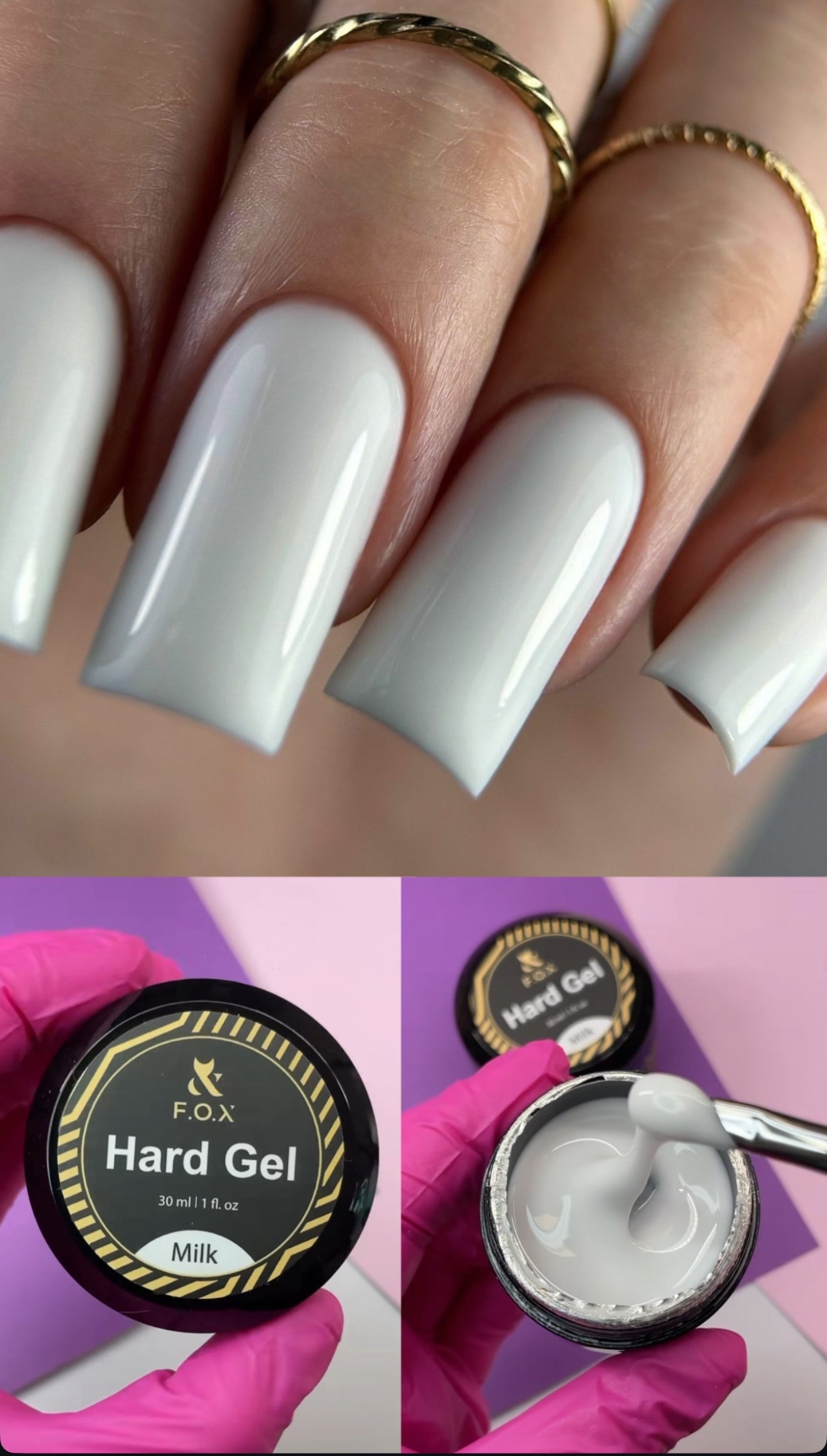 F.O.X Hard Gel Cover Milk, 30 ml