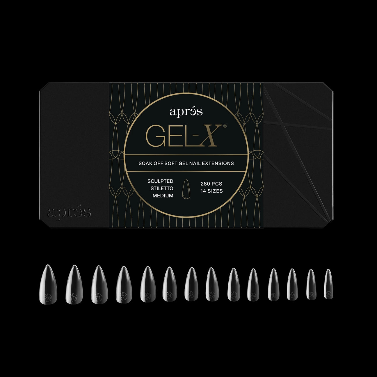 Gel-X® Sculpted Stiletto Medium Nail Tips – Mini Box (280pcs)