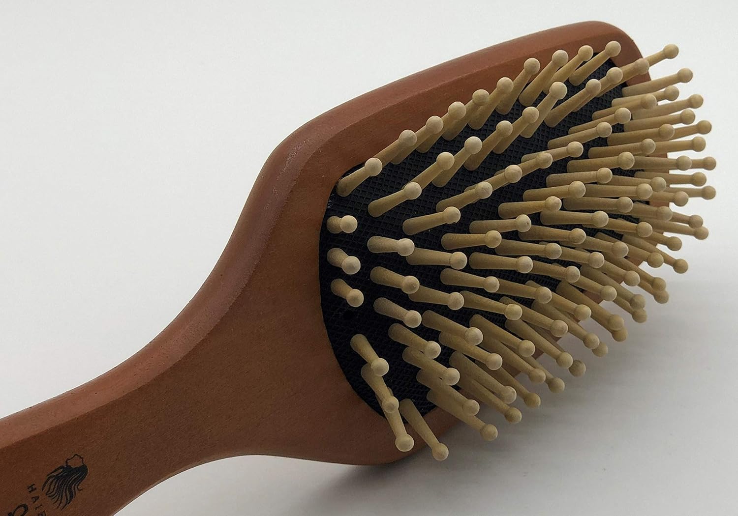 Hair Academie Wooden Paddle Antystatic Hair Brush with Bamboo Bristles for Massag