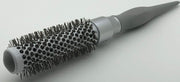 Round Hair Brush – Small 25 mm Barrel – Ceramic-Coated Styling Brush with Soft Grip Handle – Lightweight & Vented Bristle Design – Grey