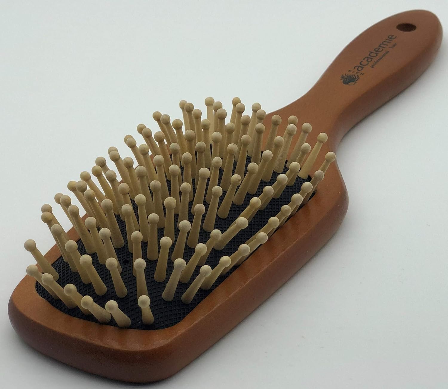 Hair Academie Wooden Paddle Antystatic Hair Brush with Bamboo Bristles for Massag