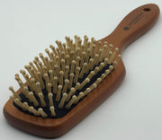 Hair Academie Wooden Paddle Antystatic Hair Brush with Bamboo Bristles for Massag