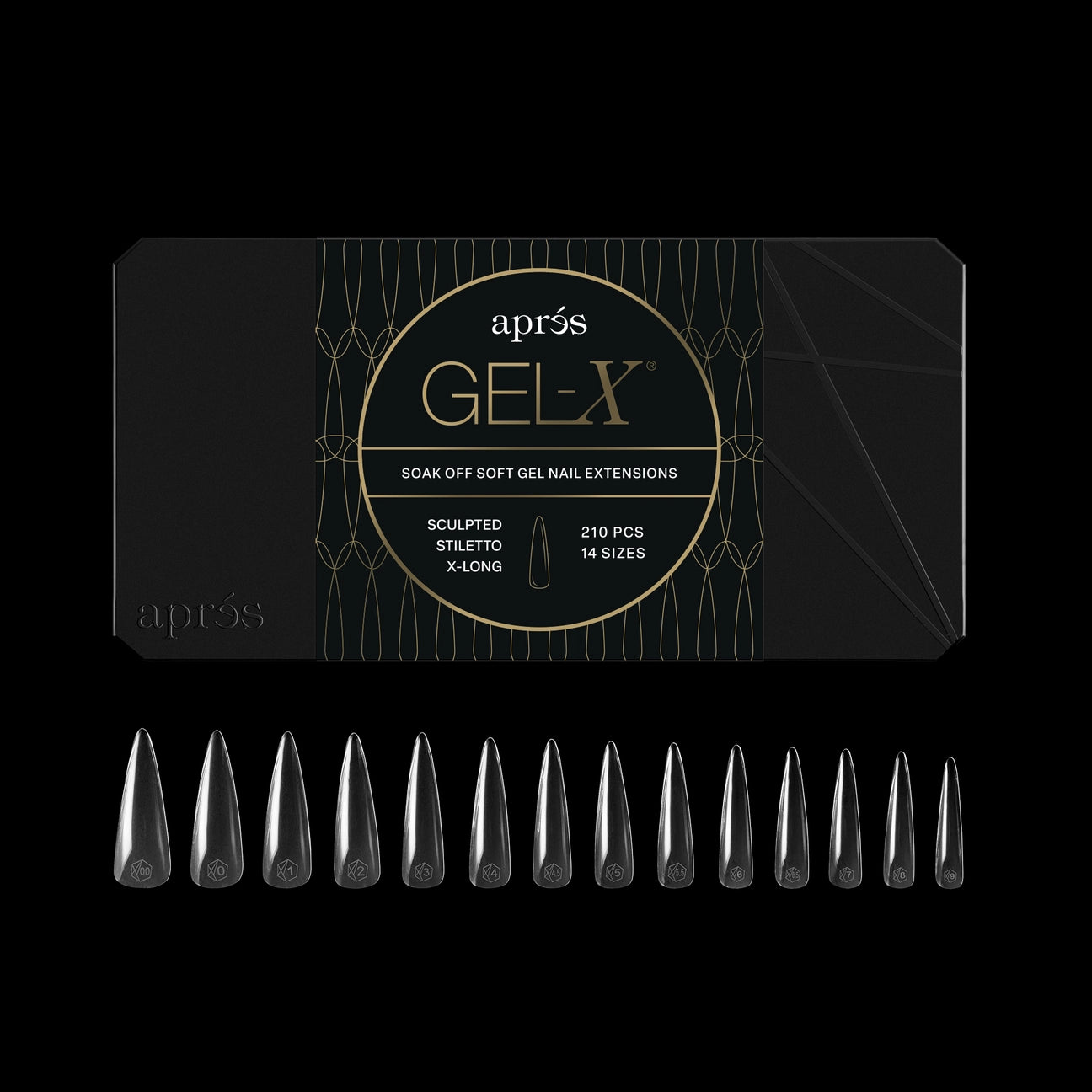 Gel-X® Sculpted Stiletto Extra Long Nail Tips – Mini Box (210pcs)