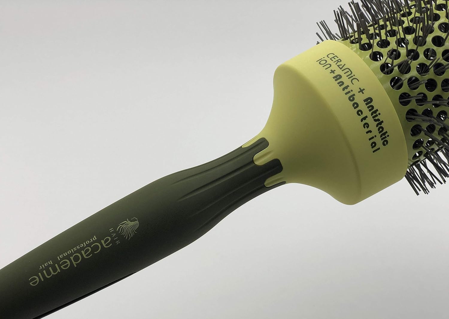 Thermal Round Hair Brush with Retractable Sectioning Pick (X-Large 53mm, Dark Green)