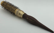 Round Hair Brush Small 25mm – Gold Barrel Blow Dry Brush for Styling Short Hair