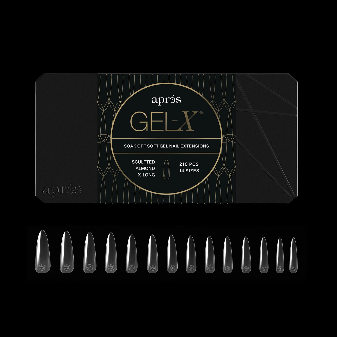 Gel-X® Sculpted Almond Extra Long Nail Tips – Mini Box (210pcs)
