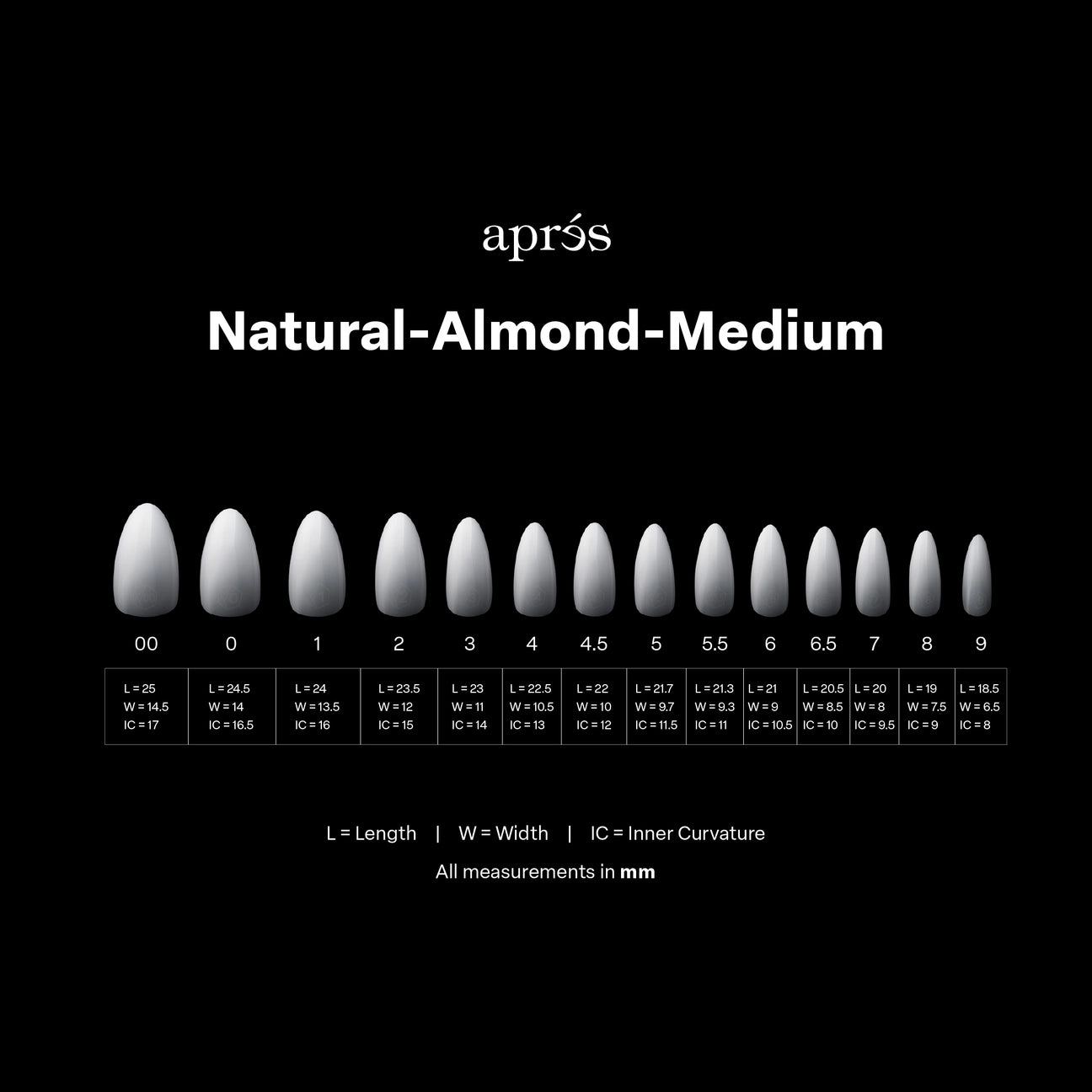 Ombré Gel-X® Natural Almond Medium Tip Box – 210pcs